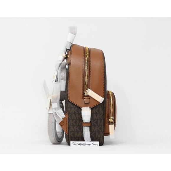 MICHAEL KORS JAYCEE XS Mini Convertible Brown Logo Canvas Backpack NWT $398 main image 12